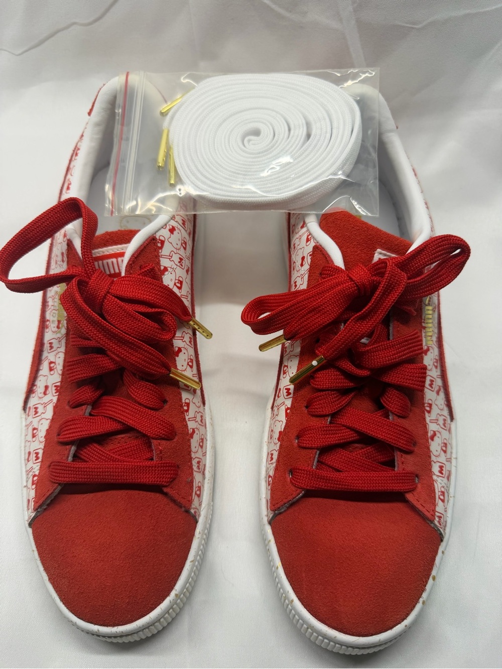 Hello Kitty Red and White Women’s Low-Top Sneakers